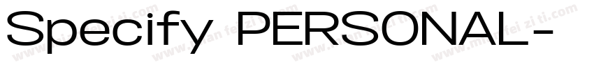 Specify PERSONAL字体转换